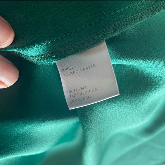 Formal cocktail dress. Osman Yousefzada for Rent the Runway Green Ruffle Bow Tie - Picture 12 of 12